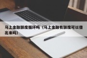 马上金融额度循环吗（马上金融有额度可以借出来吗）